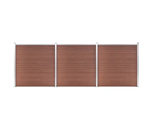 Dārza Žogs, Brūns, 526X186 Cm, Wpc Vidaxl