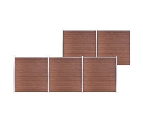 Dārza Žogs, Brūns, 872X186 Cm, Wpc Vidaxl