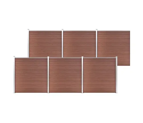 Dārza Žogs, Brūns, 1045X186 Cm, Wpc Vidaxl