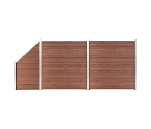 Wpc-Aiakomplekt, 2 Ruutu + 1 Kaldus, 446 X 186 Cm Pruun