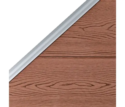 Wpc-Aiakomplekt, 3 Ruutu + 1 Kaldus, 619 X 186 Cm Pruun