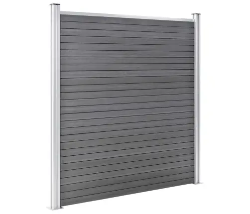 Dārza Žogs, Pelēks, 1391X186 Cm, Wpc Vidaxl