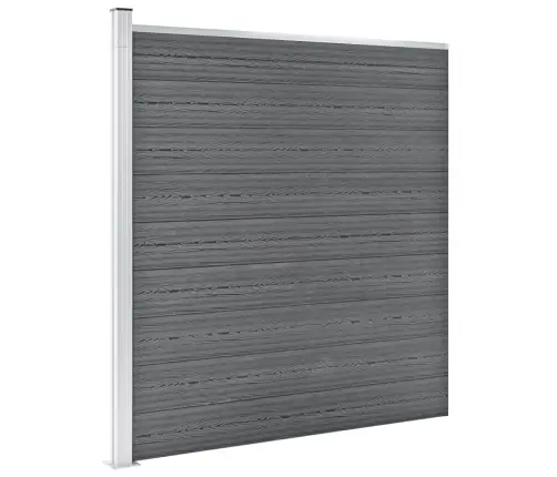 Dārza Žogs, Pelēks, 1564X186 Cm, Wpc Vidaxl