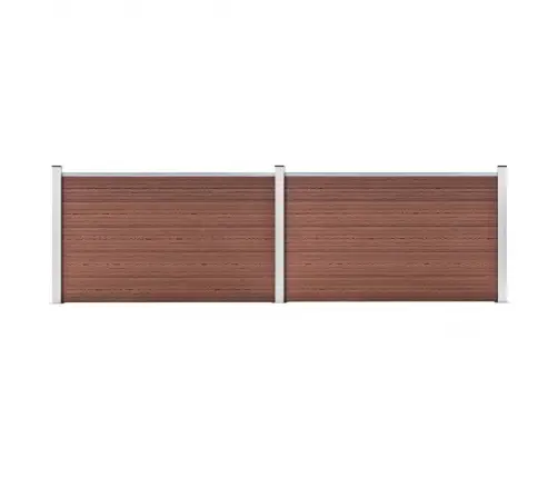 Dārza Žogs, 353X106 Cm, Brūns Wpc Vidaxl