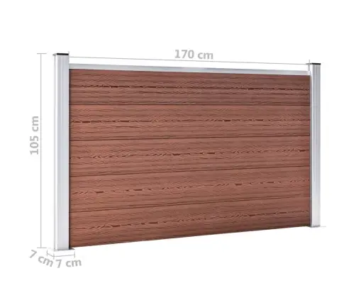 Dārza Žogs, 526X106 Cm, Brūns Wpc Vidaxl