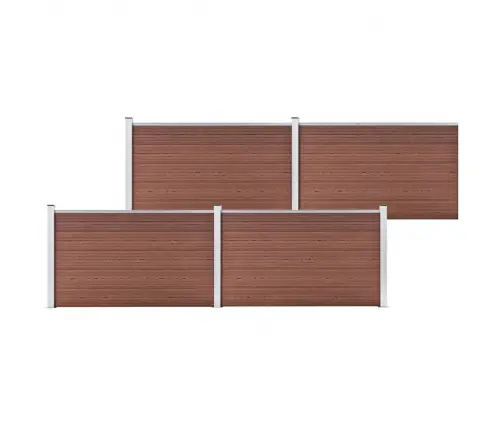 Dārza Žogs, 699X106 Cm, Brūns Wpc Vidaxl