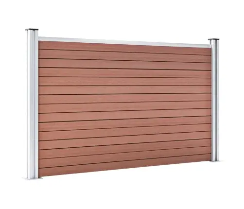 Dārza Žogs, 699X106 Cm, Brūns Wpc Vidaxl