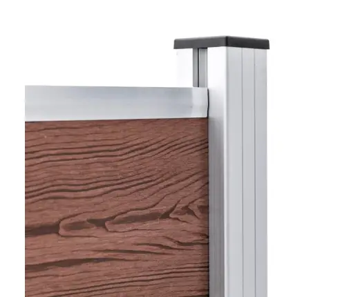 Dārza Žogs, 699X106 Cm, Brūns Wpc Vidaxl