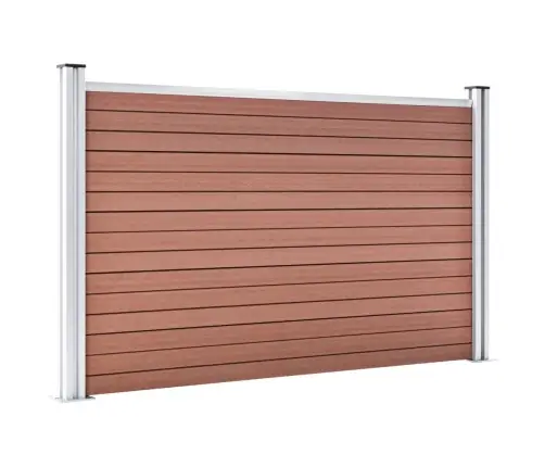 Dārza Žogs, 872X106 Cm, Brūns Wpc Vidaxl