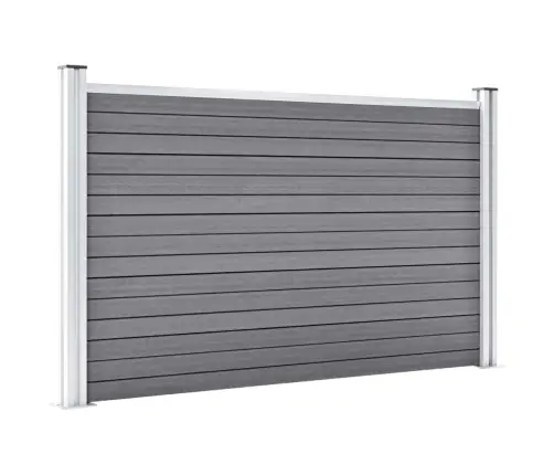 Dārza Žogs, 526X106 Cm, Pelēks Wpc Vidaxl