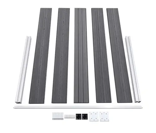 Dārza Žogs, 526X106 Cm, Pelēks Wpc Vidaxl