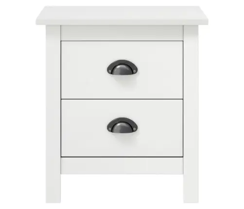 Naktinė Spintelė Hill, Balta, 46X35X49,5cm Pušies Masyvas