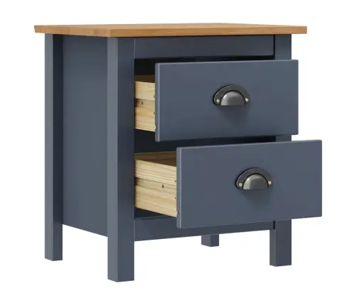 Naktinė Spintelė Hill, Pilka, 46X35X49,5cm Pušies Masyvas