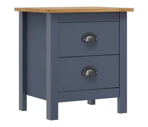 Naktsskapīši Hill, 2 Gab, Pelēki, 46X35X49,5 Cm, Priede Vidaxl