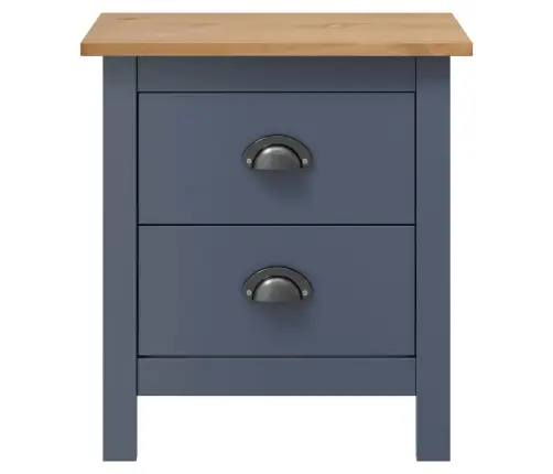 Naktsskapīši Hill, 2 Gab, Pelēki, 46X35X49,5 Cm, Priede Vidaxl