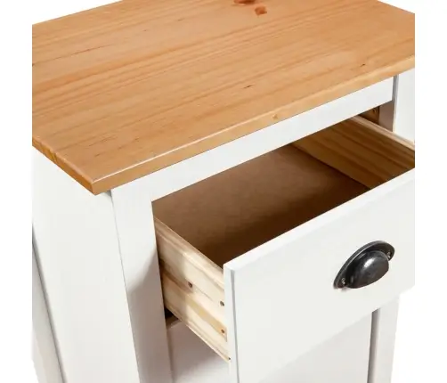 Šoninė Spintelė Hill, Balta, 46X35X80cm Pušies Masyvas