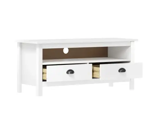 Telerikapp "Hill", Valge, 110 X 40 X 47 cm Männipuit