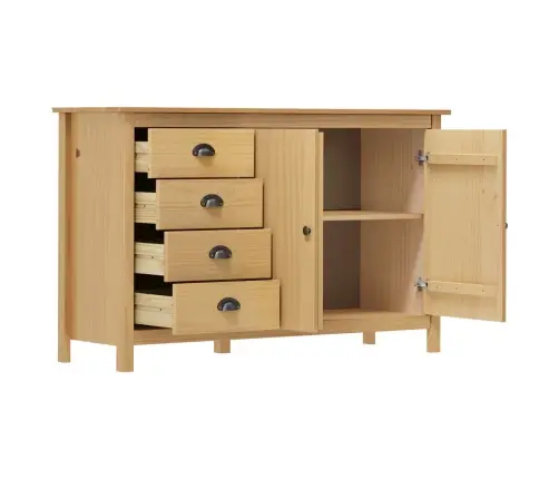 Kumode Hill, Medus Brūna, 130X40X80 Cm, Priedes Masīvkoks Vidaxl