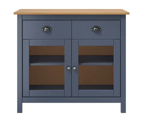 Kumode Hill, Pelēka, 90X40X80 Cm, Priedes Masīvkoks Vidaxl