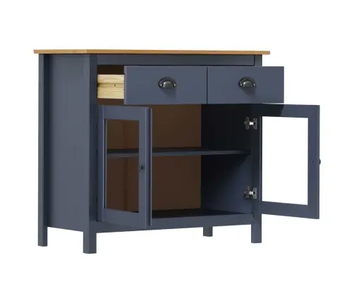 Kumode Hill, Pelēka, 90X40X80 Cm, Priedes Masīvkoks Vidaxl