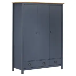 3 Uksega Garderoob "Hill", Hall 127 X 50 X 170 cm Männipuit