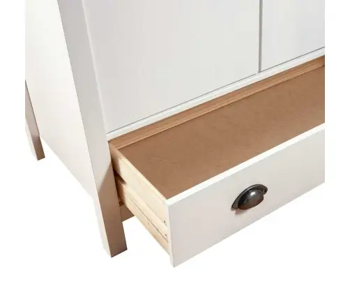 Skapis Hill, 3 Durvis, Balts, 127X50X170 Cm, Priedes Masīvkoks Vidaxl