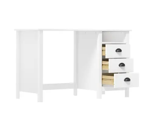 Rakstāmgalds Hill, 3 Atvilktnes, 120X50X74Cm, Priedes Masīvkoks Vidaxl