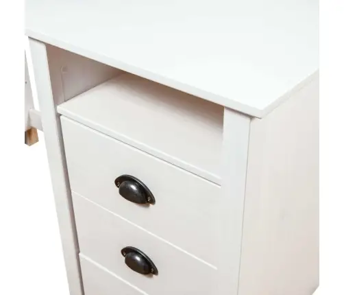 Rakstāmgalds Hill, 3 Atvilktnes, 120X50X74Cm, Priedes Masīvkoks Vidaxl