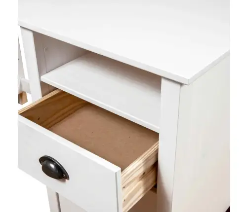 Rakstāmgalds Hill, 3 Atvilktnes, 120X50X74Cm, Priedes Masīvkoks Vidaxl