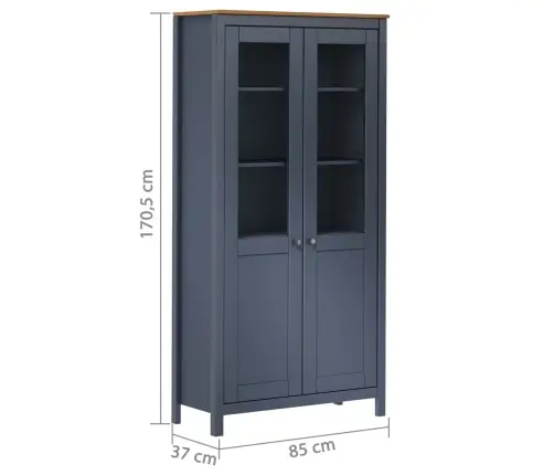 Vitriinkapp "Hill", Hall, 85 X 37 X 170,5 cm Männipuit