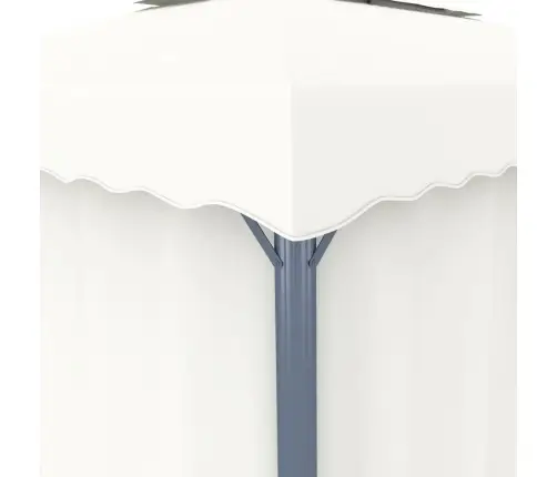 Dārza Nojume Ar Aizkariem, 4X3 M, Krēmbalta, Alumīnijs Vidaxl