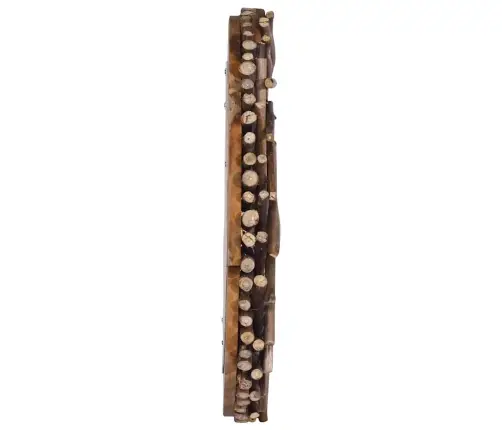 Sieninis Veidrodis, 60cm Tikmedžio Mediena, Apskritas