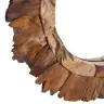 Sienas Spogulis, 60 Cm, Apaļš, Tīkkoks Vidaxl