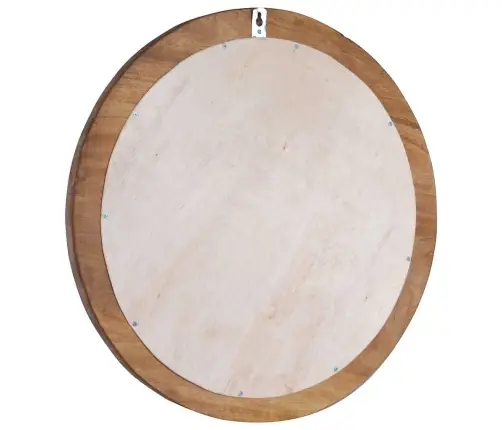 Sienas Spogulis, 60 Cm, Apaļš, Tīkkoks Vidaxl