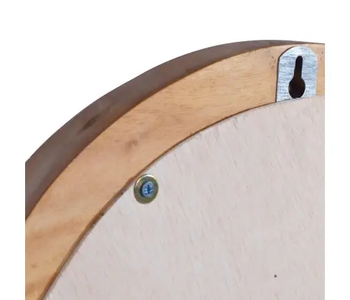 Sienas Spogulis, 60 Cm, Apaļš, Tīkkoks Vidaxl