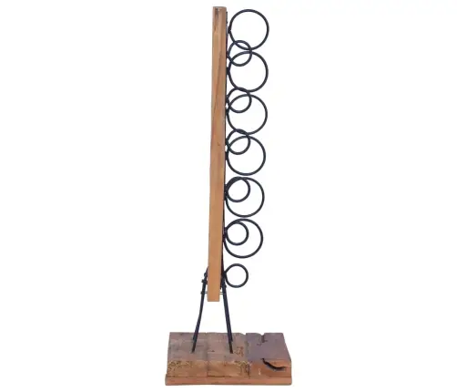 Vīna Pudeļu Plaukts 6 Pudelēm, 35X35X100 Cm, Masīvs Tīkkoks Vidaxl