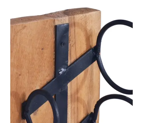 Vīna Pudeļu Plaukts 6 Pudelēm, 35X35X100 Cm, Masīvs Tīkkoks Vidaxl