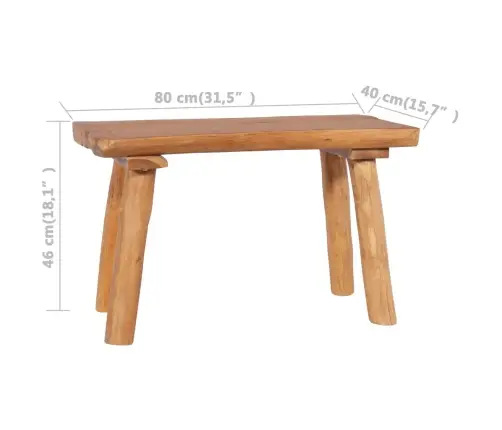 Dārza Sols, 80 Cm, Masīvs Tīkkoks Vidaxl