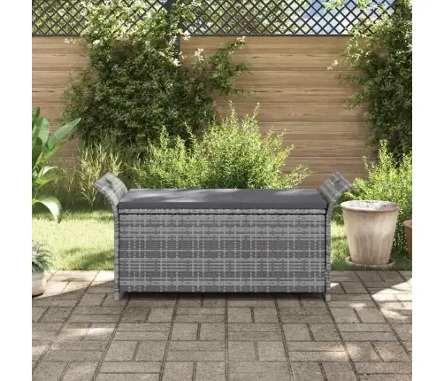 Suoliukas-Daiktadėžė Su Čiužinuku, Pilkas, 138cm Poliratanas