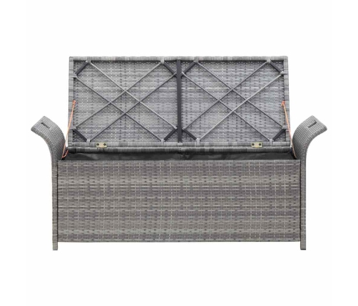 Uzglabāšanas Sols Ar Matraci, Pelēks, 138 Cm, Pe Rotangpalma Vidaxl
