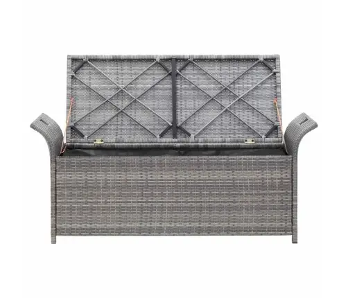 Suoliukas-Daiktadėžė Su Čiužinuku, Pilkas, 138cm Poliratanas