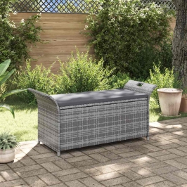 Uzglabāšanas Sols Ar Matraci, Pelēks, 138 Cm, Pe Rotangpalma Vidaxl