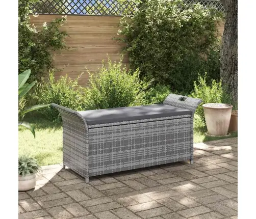 Suoliukas-Daiktadėžė Su Čiužinuku, Pilkas, 138cm Poliratanas