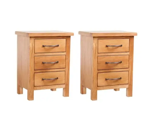 Naktsskapīši, 2 Gab., 40X30X54 Cm, Ozola Masīvkoks Vidaxl Naktsskapīši, 2 Gab., 40X30X54 Cm, Ozola Masīvkoks Vidaxl