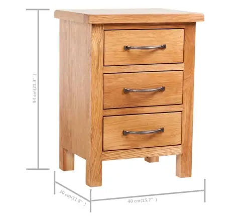 Naktsskapīši, 2 Gab., 40X30X54 Cm, Ozola Masīvkoks Vidaxl Naktsskapīši, 2 Gab., 40X30X54 Cm, Ozola Masīvkoks Vidaxl