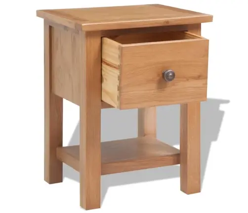 Naktiniai Staliukai, 2Vnt., 36X30X47cm Ąžuolo Medienos Masyvas