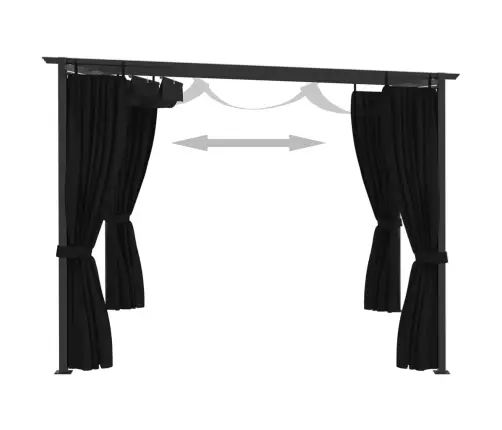 Dārza Nojume, 4X3 M, Antracītpelēka Vidaxl