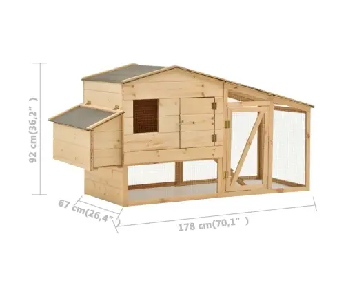 Narvas Viščiukams, 178X67X92cm Pušies Medienos Masyvas