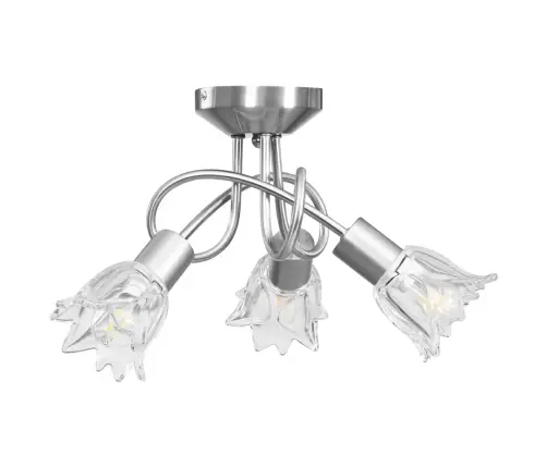 Griestu Lampa Ar Stikla Abažūriem, 3 E14 Spuldzes, Tulpju Forma Vidaxl