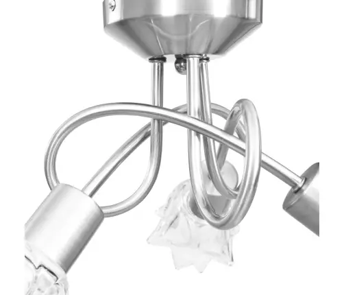 Griestu Lampa Ar Stikla Abažūriem, 3 E14 Spuldzes, Tulpju Forma Vidaxl